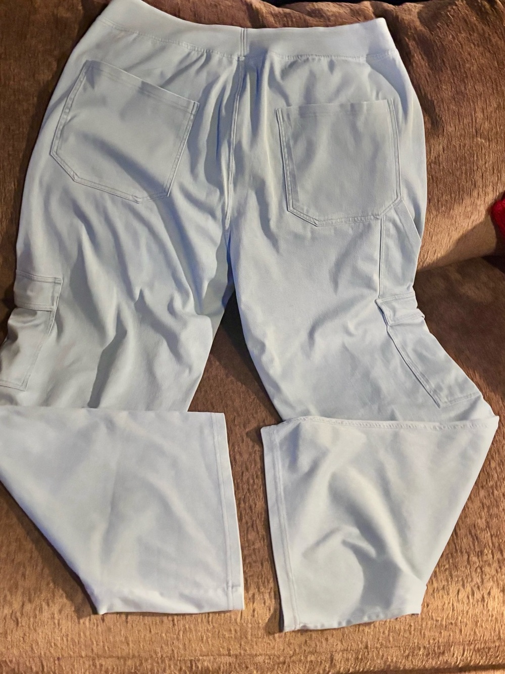 New! Halara Flex Ligh Blue Wide-Leg Cargo Pants - Picture 8 of 10